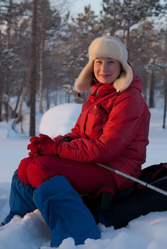 Лена в лучах рассветного солнца